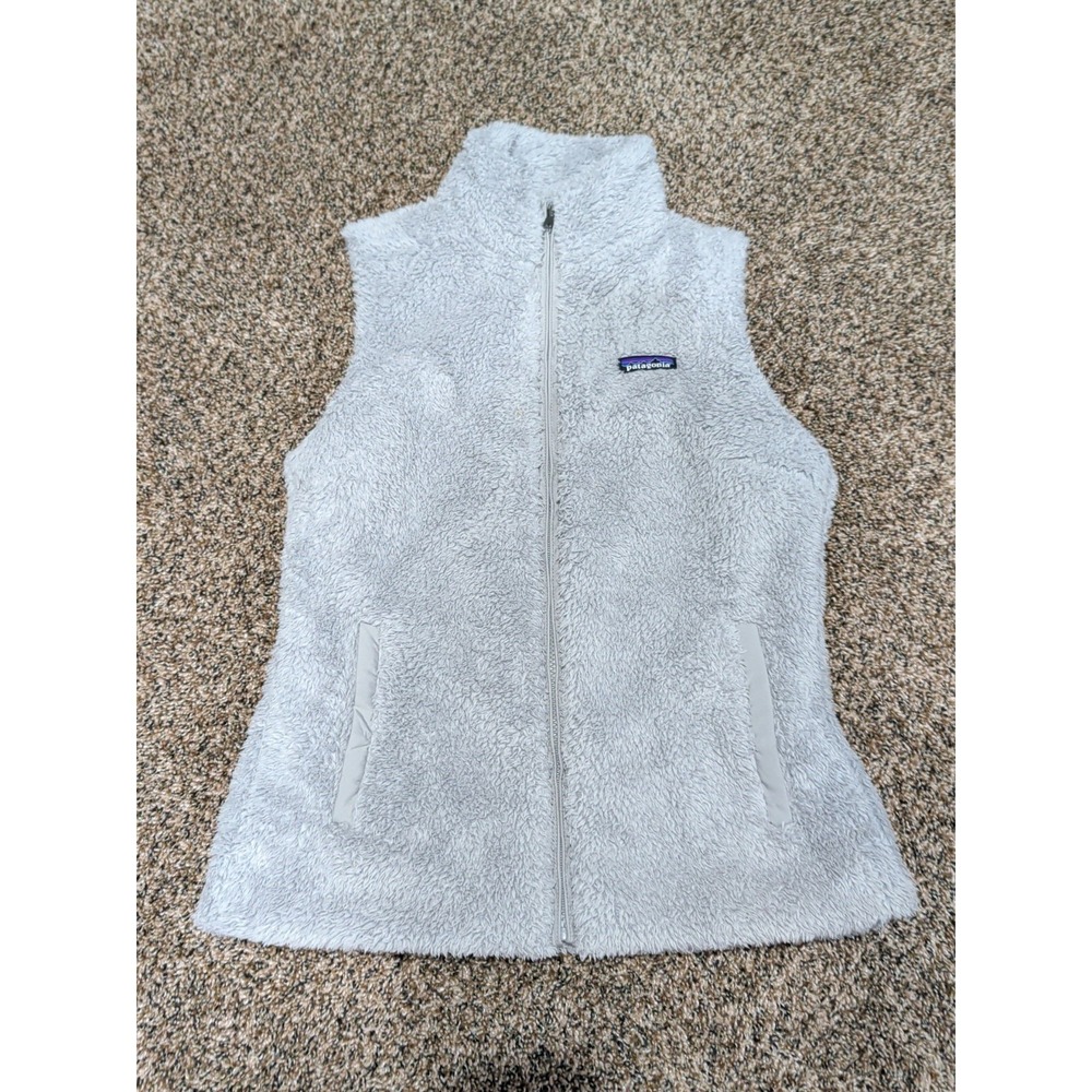 EUC Patagonia Women's Los Gatos Fleece Vest Full Zip Charcoal Gray Size Medium